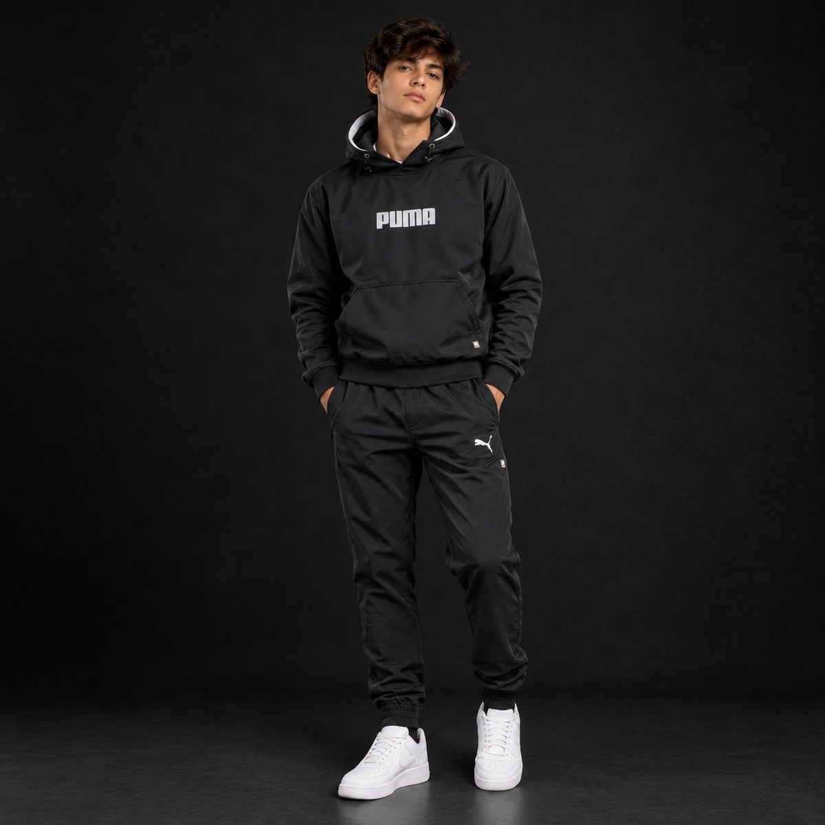 Premium Black & Grey Puma Tracksuit – Sporty Style with Everyday Comfort
